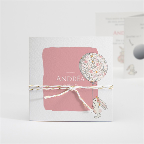 Faire-part naissance Poésie aimantée accordéon réf.N831130