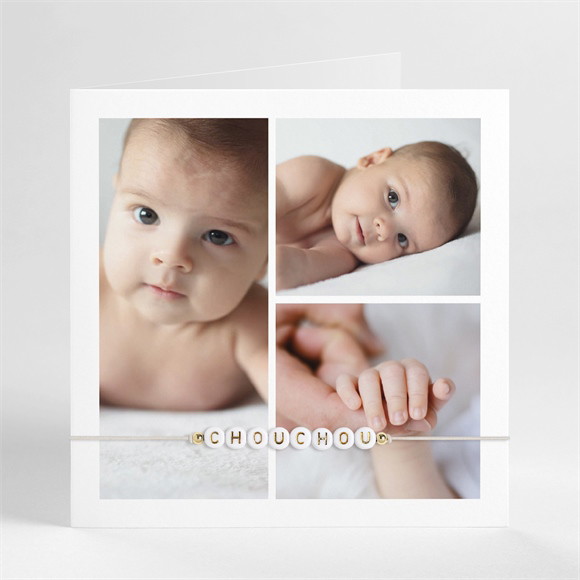 Faire-part naissance Hello en photos bracelet réf.N451361