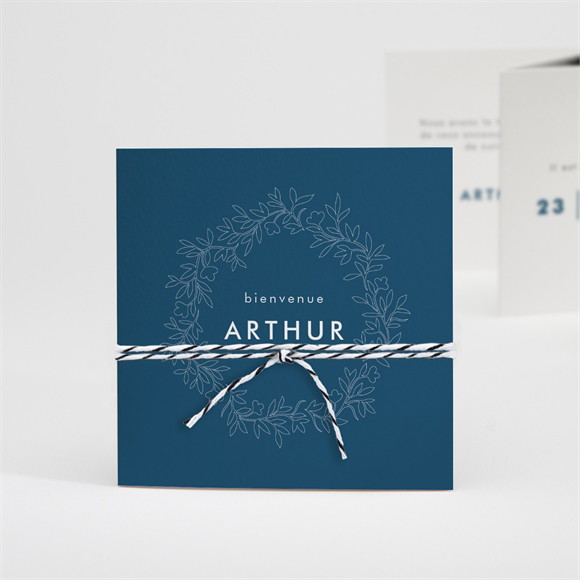 Faire-part naissance Couronne en relief accordéon réf.N831132