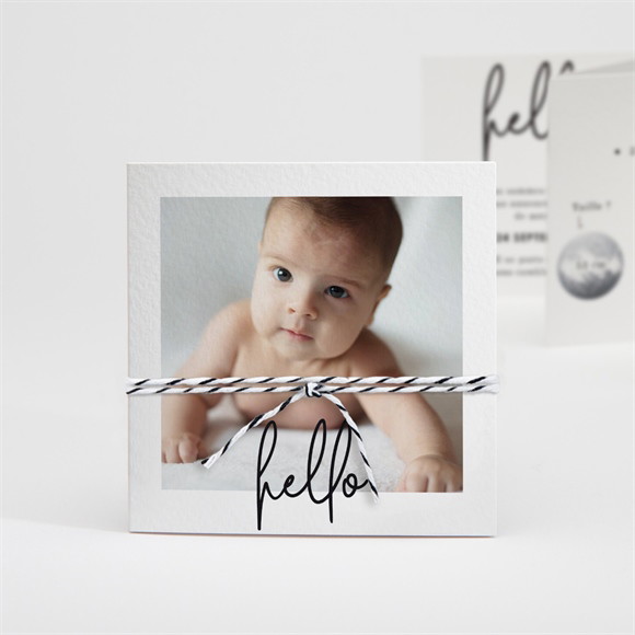 Faire-part naissance Hello en photos accordéon réf.N831134