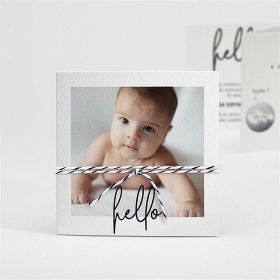 Faire-part naissance hello en photos accordéon