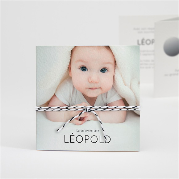 Faire-part naissance Tendre Silhouette accordéon réf.N831135