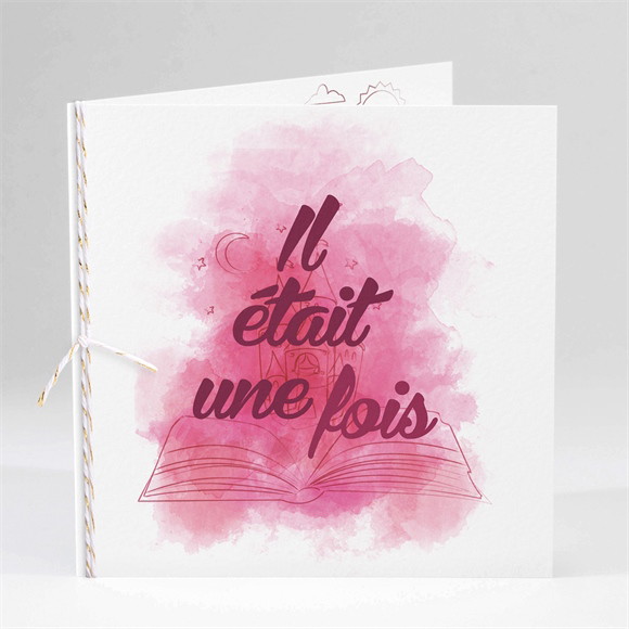 Faire-part naissance Joli Conte carré plié réf.N451365