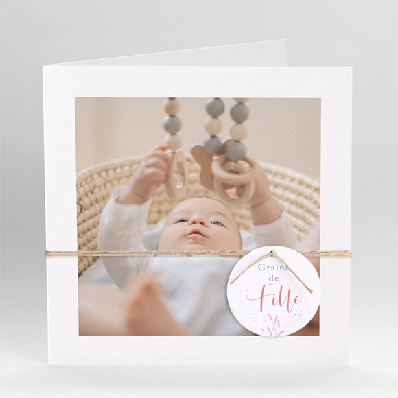 Faire-part naissance Be Happy ensemencé réf.N451366