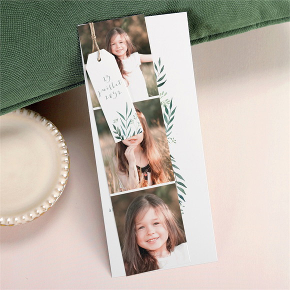 Faire-part communion Touche Champêtre superposition réf.N93157