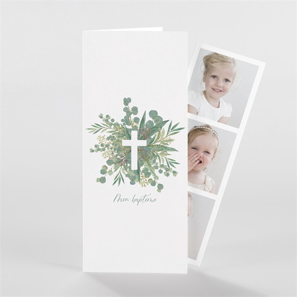 Faire-part de baptême Grâce photomaton réf.N98193