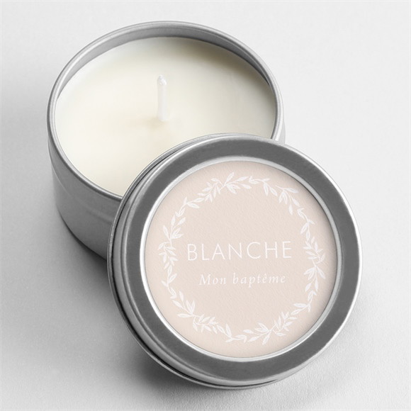 Bougie baptême Initiales d'or - Argent réf.N3601245