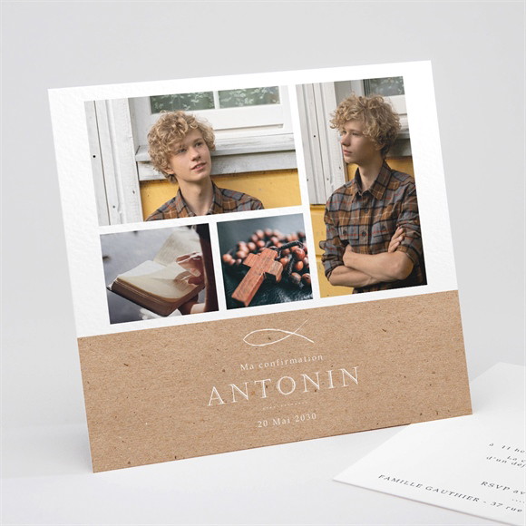 Faire-part confirmation Epopée réf.N311279