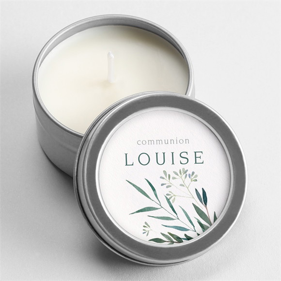 Bougie communion Touche Champêtre - Argent réf.N3601248