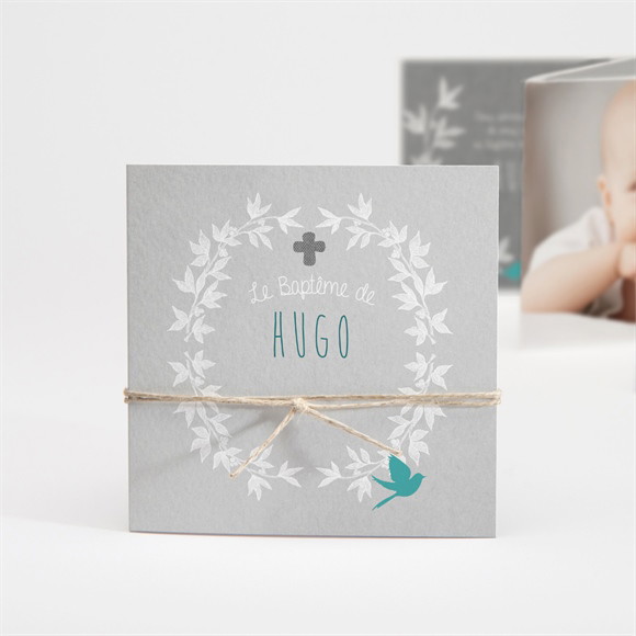 Faire-part de baptême Découpe originale accordéon réf.N831146
