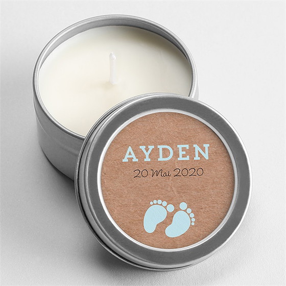Bougie naissance cocotte en folie ! argent