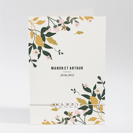 Faire-part mariage vintage champetre