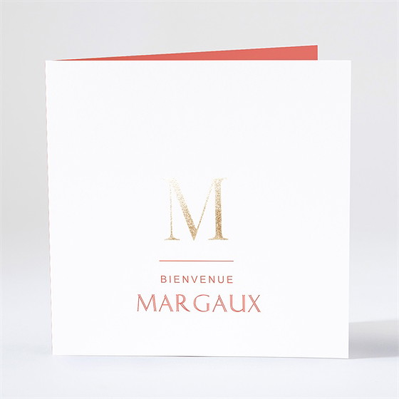 Faire-part naissance mon bébé grenadine dorure