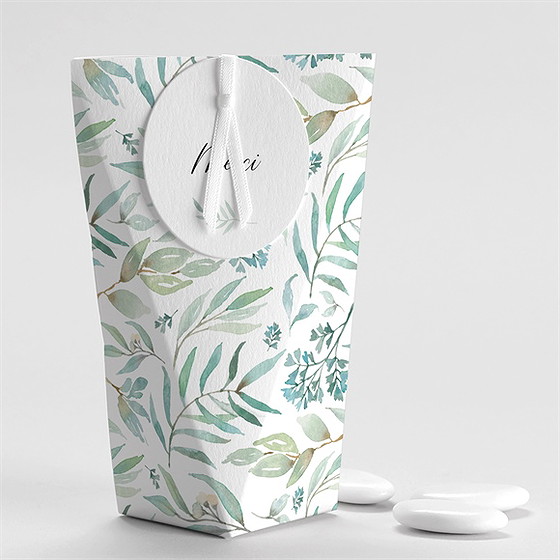 Boîte de dragées mariage délicat étui