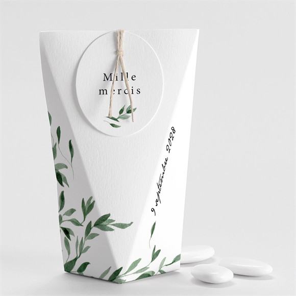 Boîte de dragées mariage A l'ombre de l'olivier Étui réf.N520177