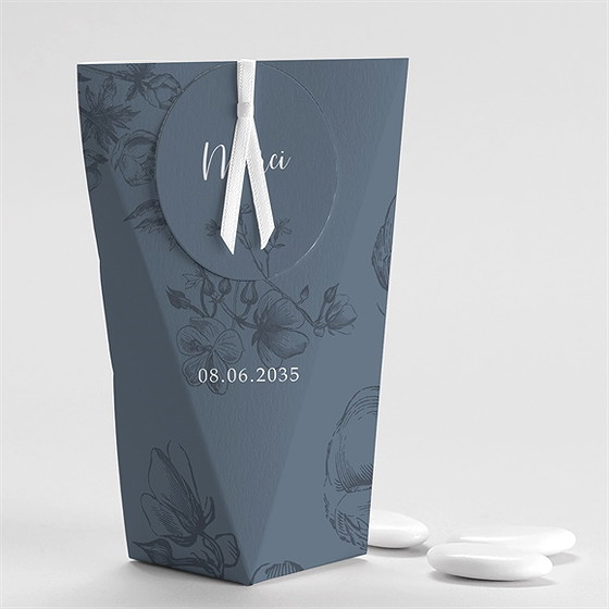 Boîte de dragées mariage dorure sur gravure étui