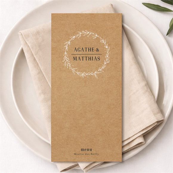 Menu mariage Kraft champêtre réf.N221194