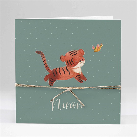 Faire-part naissance petit tigrou carte plié