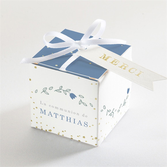 Boîte de dragées communion Tendre profil Dorure réf.N340561