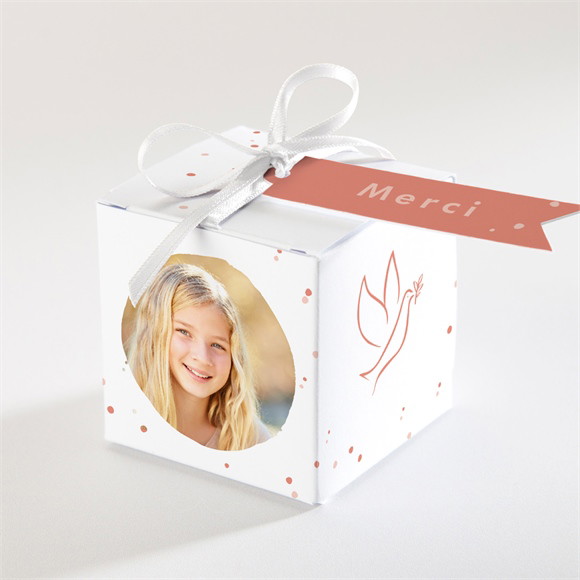 Boîte de dragées communion Colombe dorée réf.N340567