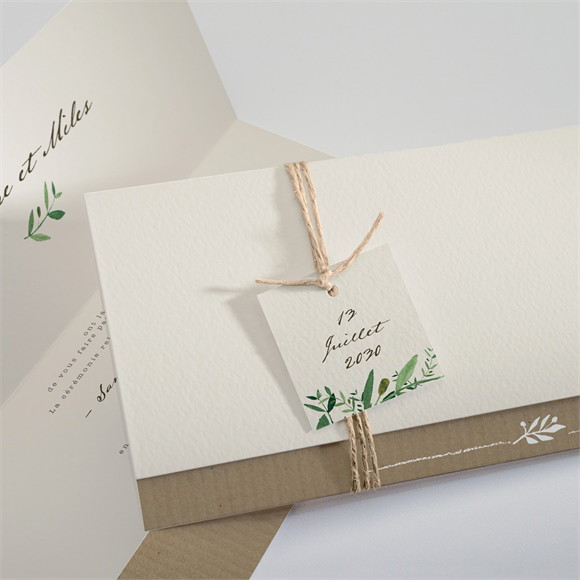 Faire-part mariage Ronde de bonheur pochette réf.N94173