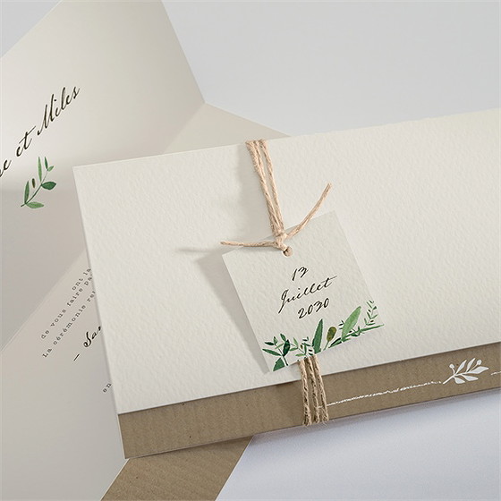 Faire-part mariage ronde de bonheur pochette