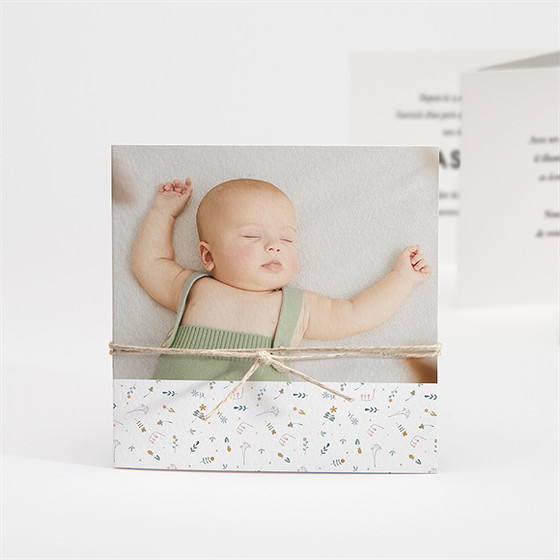 Faire-part naissance petit chouchou accordéon