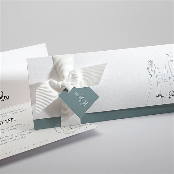 Faire-part mariage so let love grow pochette