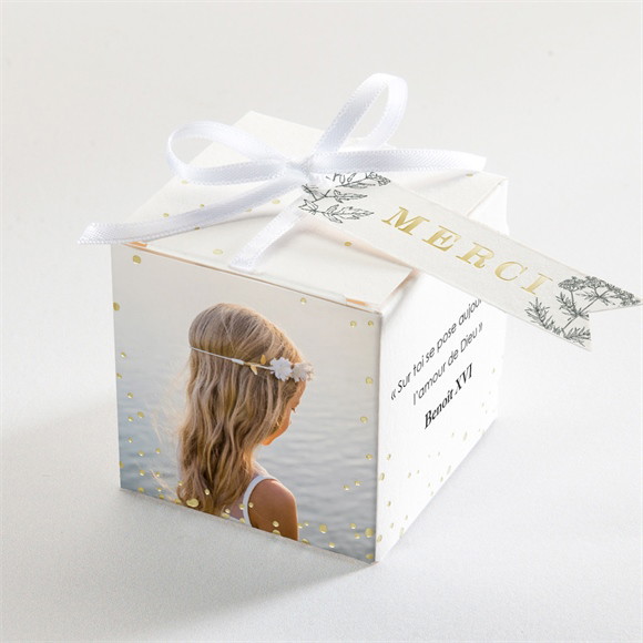 Boîte de dragées communion Rayonnement Dorure réf.N340577