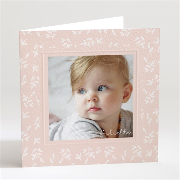 Faire-part naissance Simple Cadre et photo Gaufrage réf.N451390