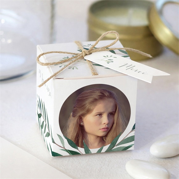 Boîte de dragées confirmation A l'ombre de l'olivier réf.N340579