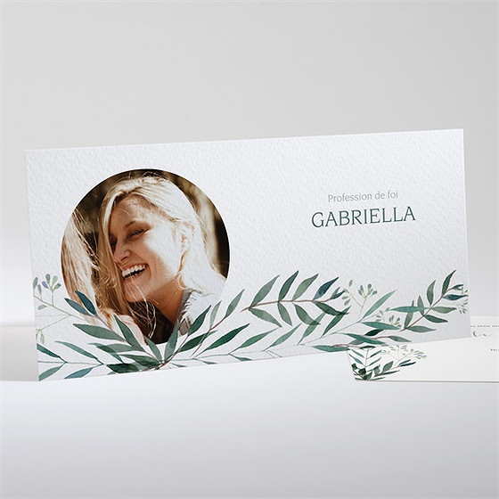 Faire-part profession de foi valeurs