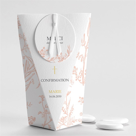 Boîte de dragées confirmation ma foi étui