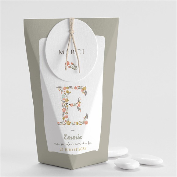 Boîte de dragées profession de foi Joie Essentielle étui réf.N520242