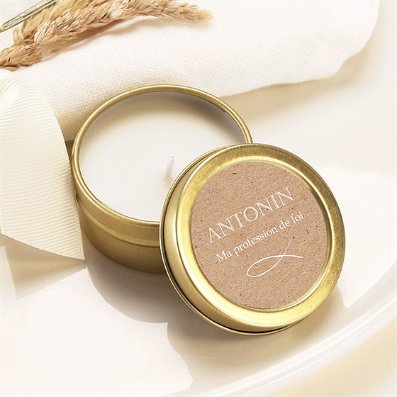 Bougie profession de foi lumiere et foi