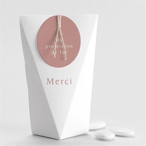 Boîte de dragées profession de foi en esprit étui
