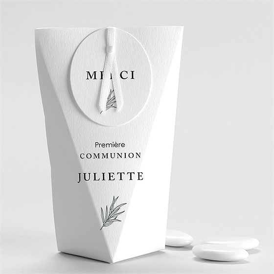 Boîte de dragées communion rayonnement étui