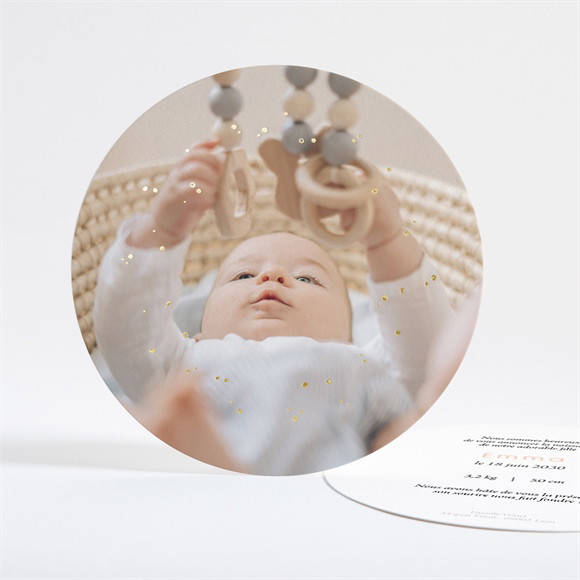 Faire-part naissance Be Happy dorure réf.N321212