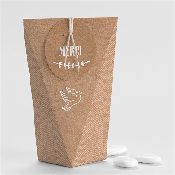 Boîte de dragées baptême Pele mele photo original Étui réf.N520226