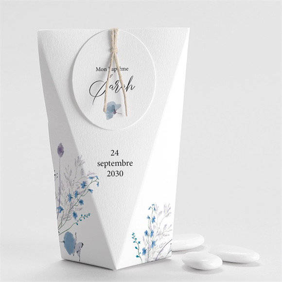 Boîte de dragées baptême Baptême champêtre Étui réf.N520223