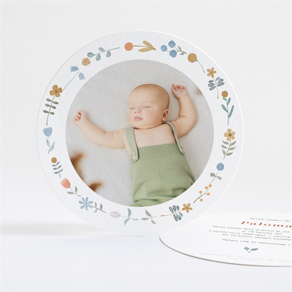 Faire-part naissance Dans sa Bulle ronde réf.N321216