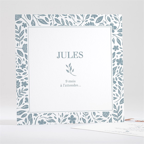 Faire-part naissance adorable carré