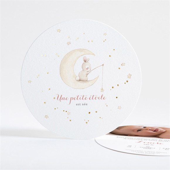 Faire-part naissance Pêcheur d'étoile Dorure réf.N321219
