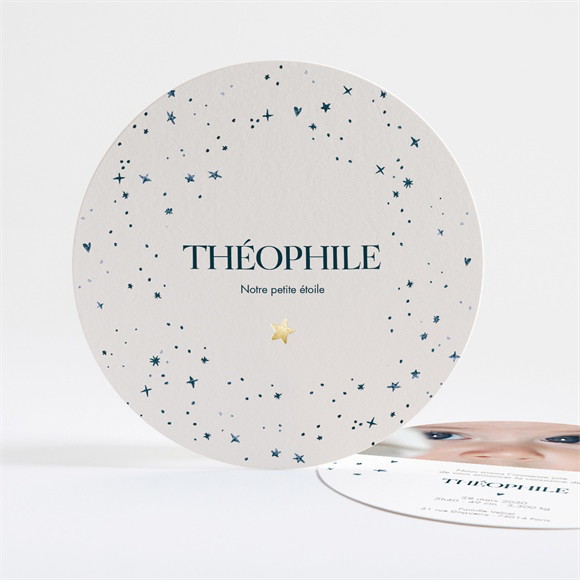 Faire-part naissance Petit Astre dorure réf.N321223