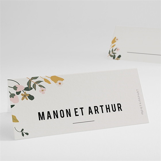 Marque-place mariage vintage champetre