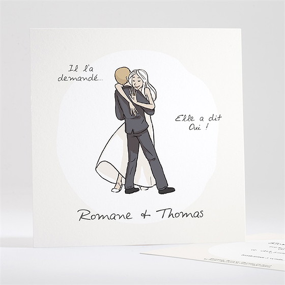 Save the Date mariage mariés illustrés