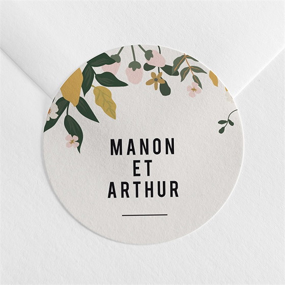 Sticker mariage vintage champetre