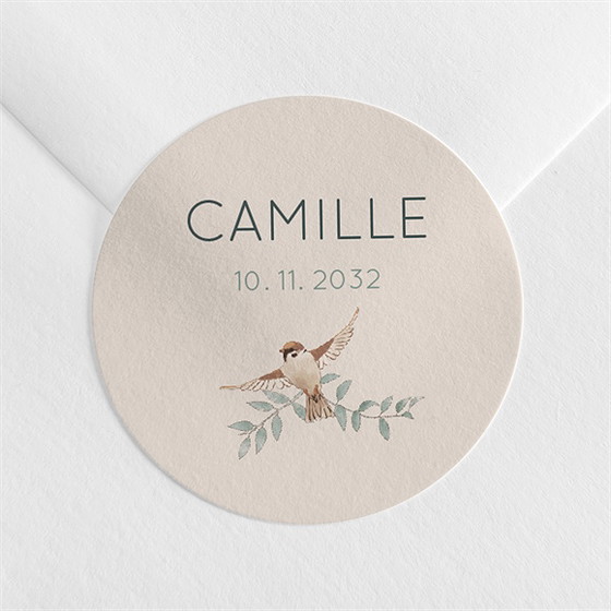 Sticker naissance sur un arbre perché