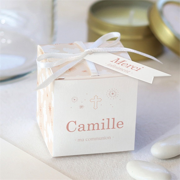 Boîte de dragées communion Toujours plus Haut réf.N340603
