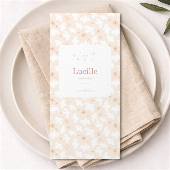 Menu baptême l'Envolée réf.N221250